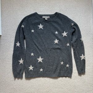 Cashmere Gray Star Sweater